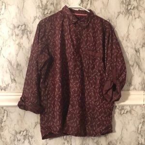 Men’s size large button down long sleeve shirt